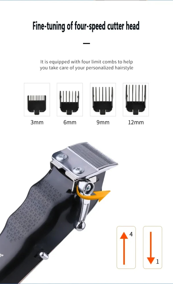 Maquina De Corte Profesional Kemei Clipper Km-1756 - Imagen 2