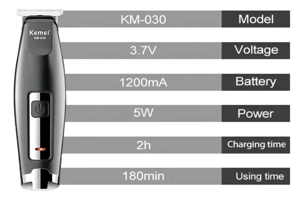 Kemei Trimmer KM-030 - Imagen 7