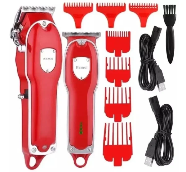 Kemei Cortadora De Pelo Profesional Patillera Combo Km-3911 - Imagen 4