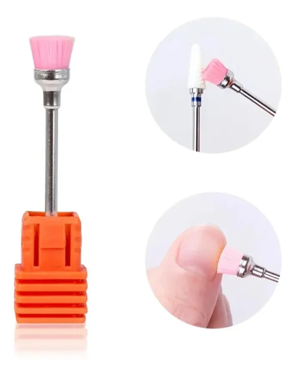 Fresa Cepillo Para Limpiar Pulir Manicura Pedicura Rusa - Imagen 2