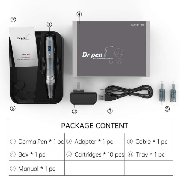 Dermapen Dr Pen Profesional Ultima M8 Plateado Facial - Imagen 5