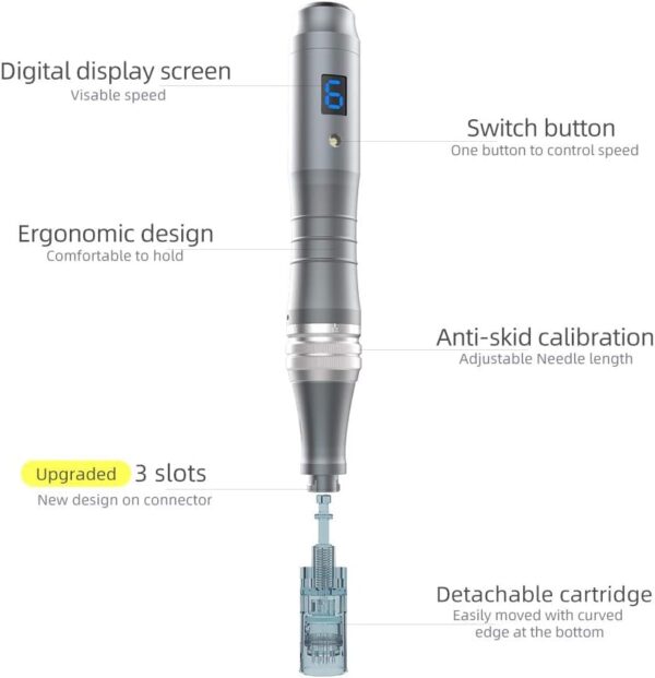 Dermapen Dr Pen Profesional Ultima M8 Plateado Facial - Imagen 3
