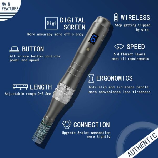 Dermapen Dr Pen Profesional Ultima M8 Plateado Facial - Imagen 7