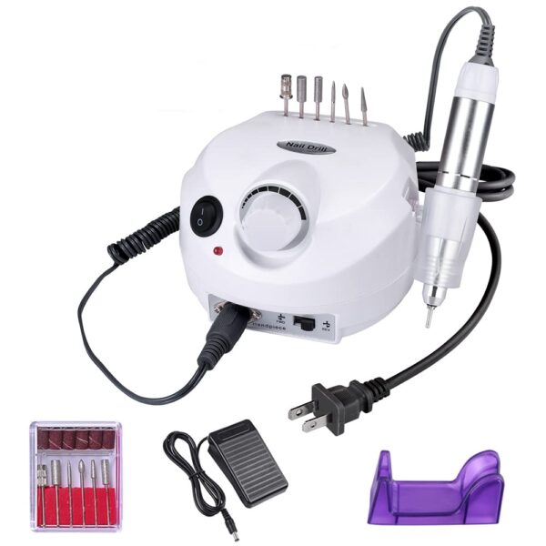 Torno Para Uñas Micromotor Nail Drill 30.000rpm + Fresas - Imagen 5