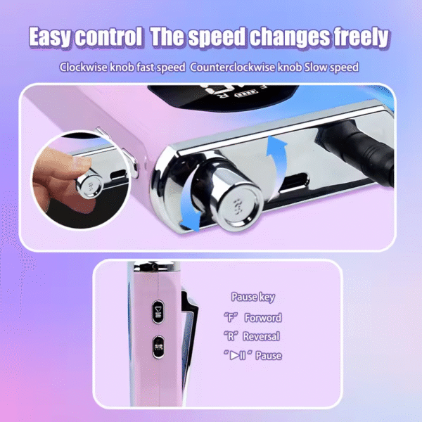 Torno Para Uñas Profesional Eloise 40.000rpm Inalámbrico - Imagen 5