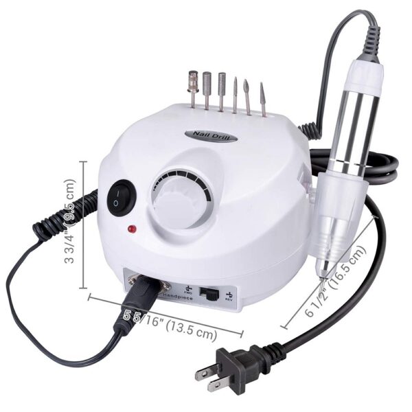 Torno Para Uñas Micromotor Nail Drill 30.000rpm + Fresas - Imagen 9