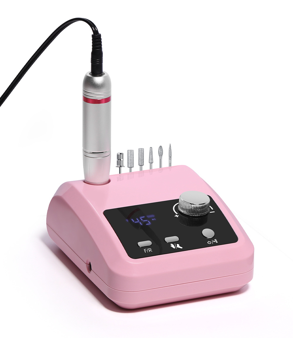 Torno Para Uñas Micromotor Zg204 45.000rpm + Fresas - Imagen 7