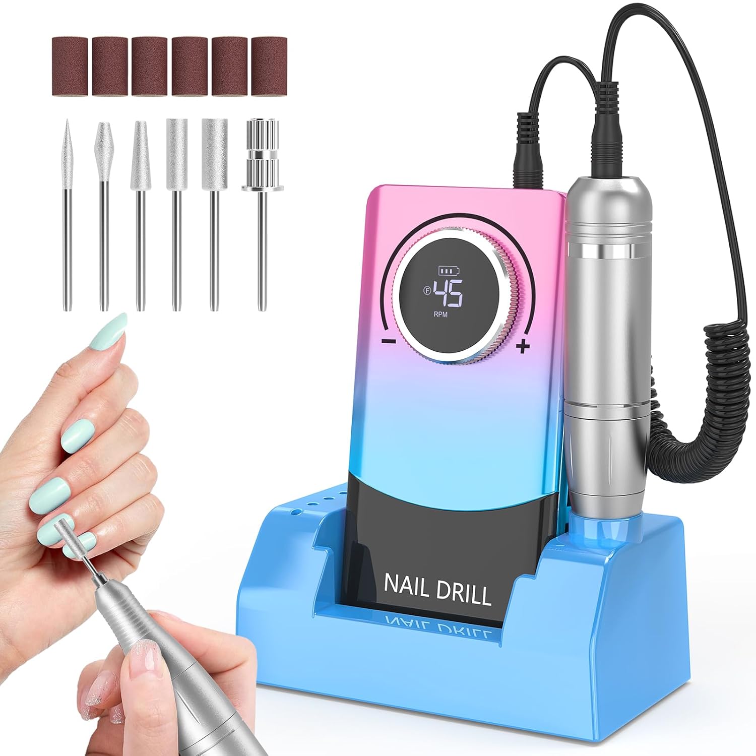 Torno Para Uñas Profesional Dmj-v11 45.000rpm Inalámbrico