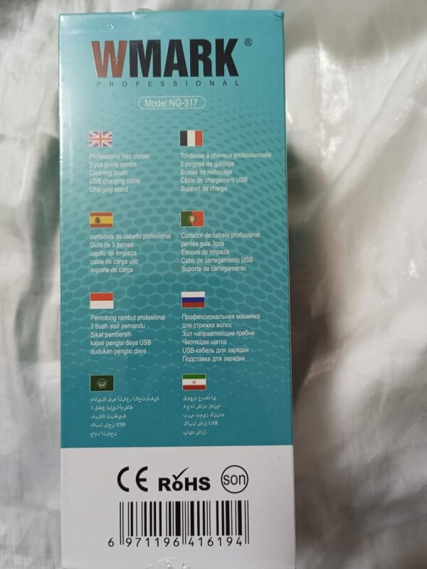 Trimmer Cortadora De Pelo Barbería Wmak Ng-317 Profesional - Imagen 6