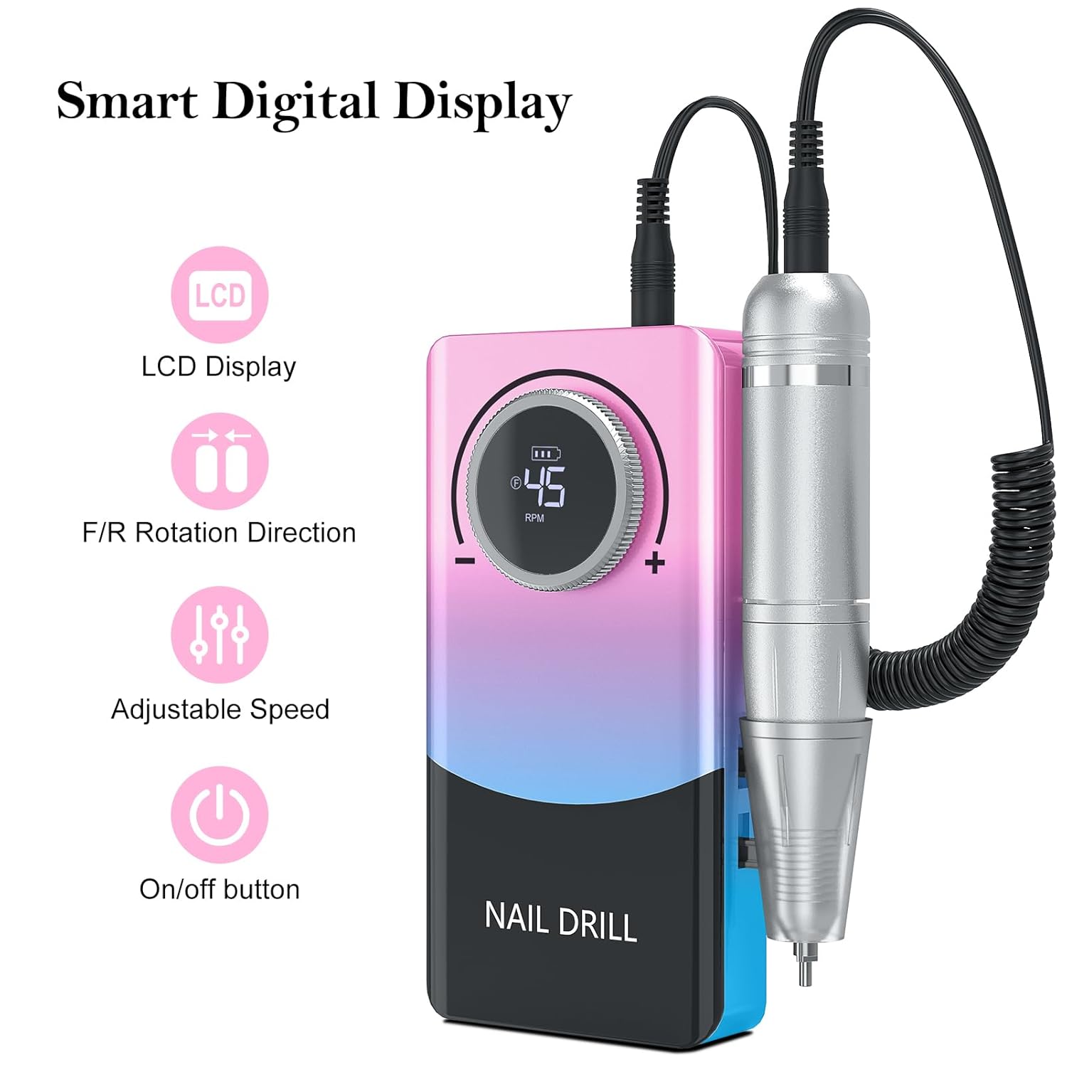 Torno Para Uñas Profesional Dmj-v11 45.000rpm Inalámbrico - Imagen 9