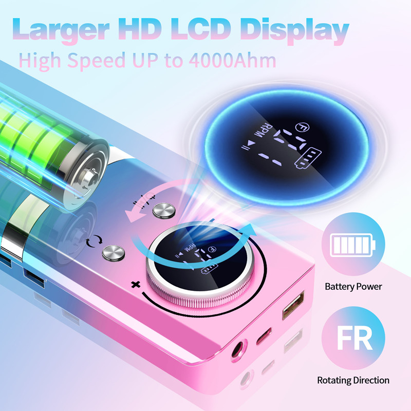 Torno Para Uñas Profesional Dmj-v11 45.000rpm Inalámbrico - Imagen 3