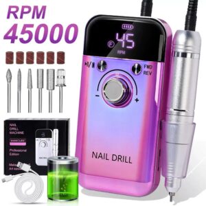 Torno Para Uñas Profesional Dmj-v6 45.000rpm Inalámbrico