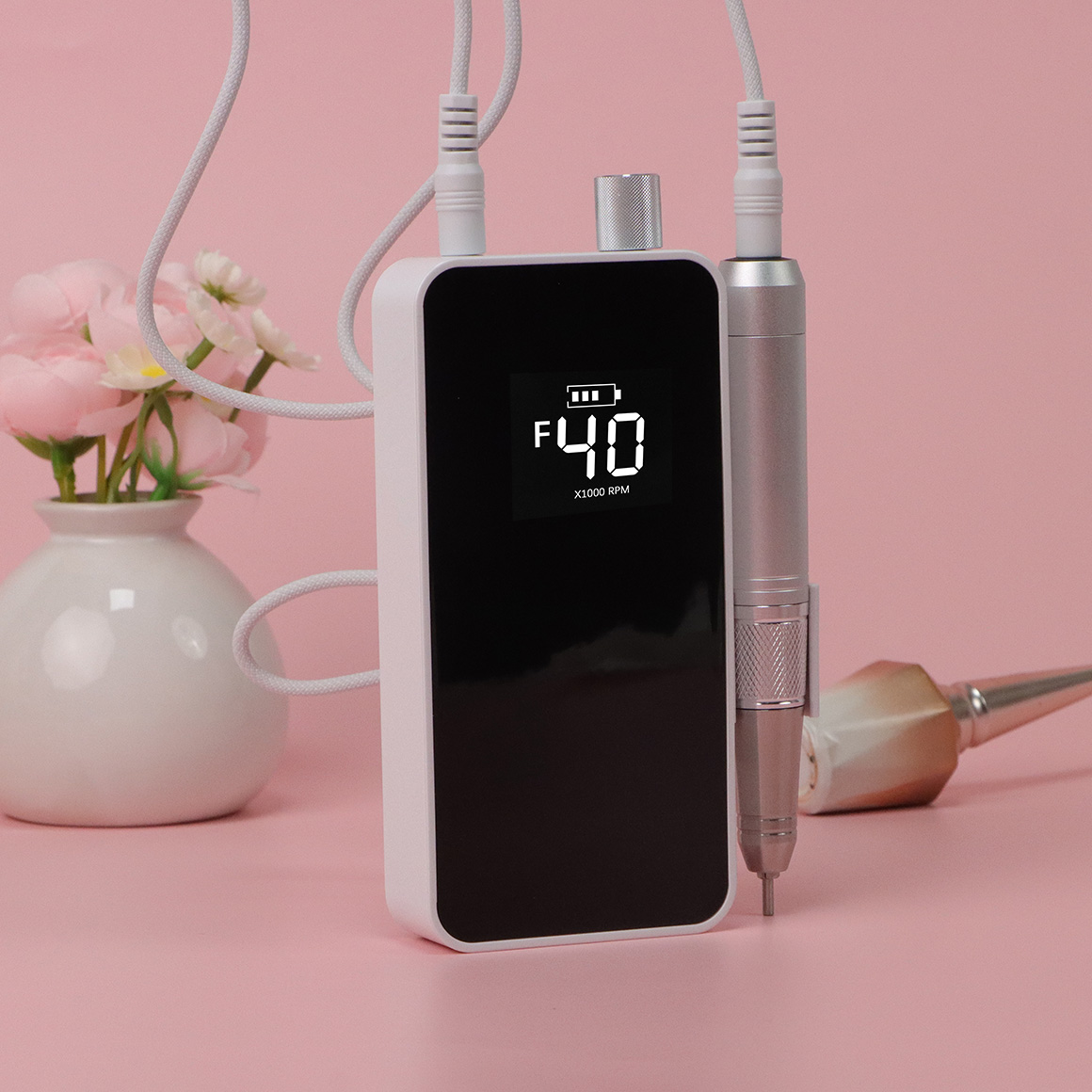 Torno Para Uñas Profesional Inalámbrico Portátil M92 40rpm - Imagen 2