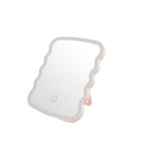 Espejo Maquillaje Luz Led Ondulado Aesthetic Tactil Usb